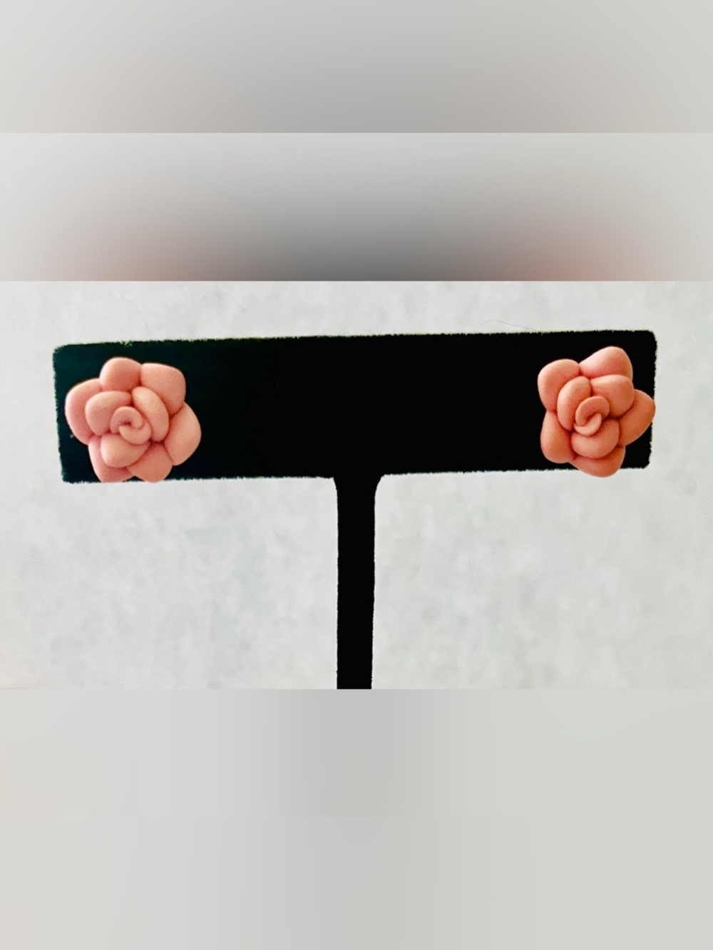 Perfectly Pink Rose Stud Earrings